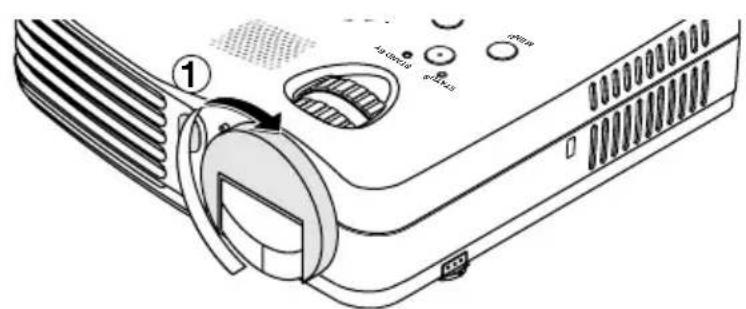3M PX5 - ①Turn the lens cover clockwise. - 1