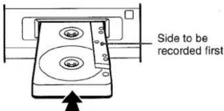 AIWA XRM88 - Load the tape to be recorded on into the deck. - 1