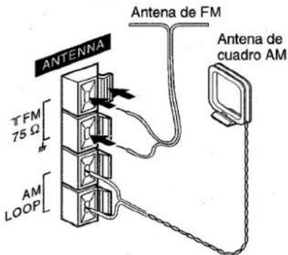 AIWA NSXV9000 - Conecte las antenas suministradas. - 1