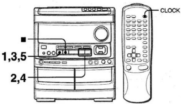 AIWA NSXV9000 - SETTING THE CLOCK - 1