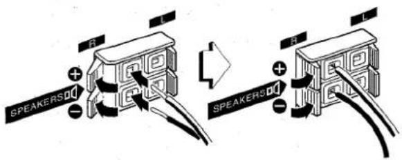 AIWA NSXV9000 - Connect the right and left speakers to the main unit. - 1