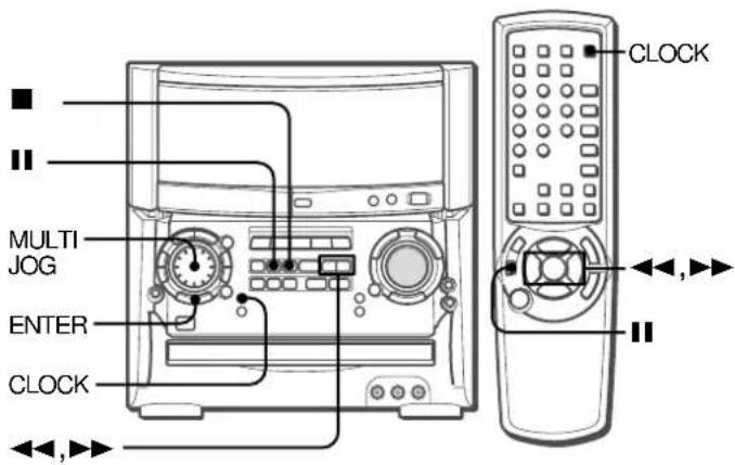 AIWA XHA1000 - REGLAGE DE L'HORLOGE - 1