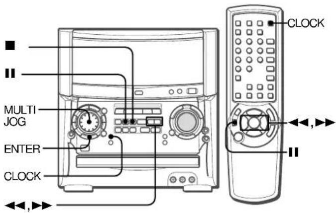 AIWA XHA1000 - SETTING THE CLOCK - 1