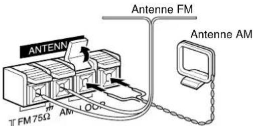 AIWA XHA1000 - Raccordez le haut-parleur droit à l'appareil principal. - 6