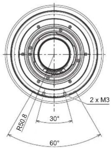 CANON CNE135mm T2.2 L F - アクセサイーの取付は寸法 - 2