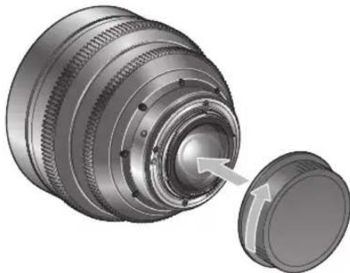 CANON CNE135mm T2.2 L F - Detaching the lens - 2