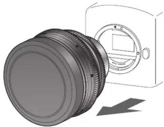 CANON CNE135mm T2.2 L F - 卸下镜头 - 1