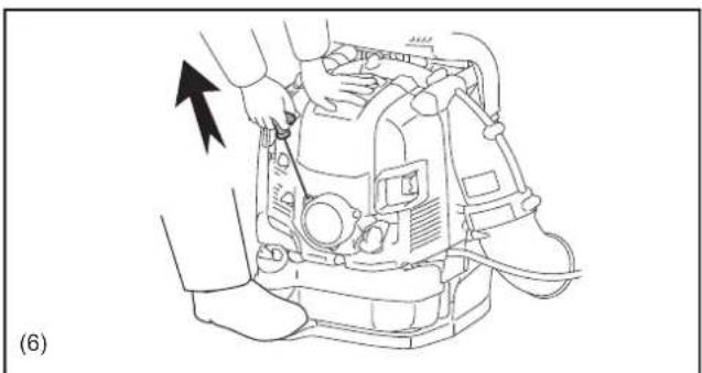 MAKITA EB7650WH - 1) Wanner de motor koud is of na het bijtanken (koude start) - 1