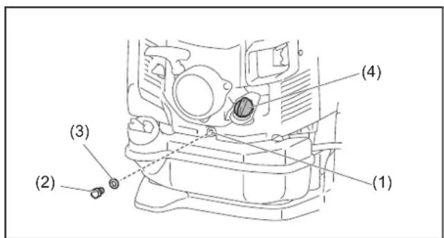MAKITA EB7650WH - Procedura di sostituzione dell'olio - 1
