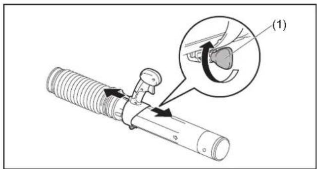 MAKITA EB7650WH - Ajustar a alavanca de controlo - 1