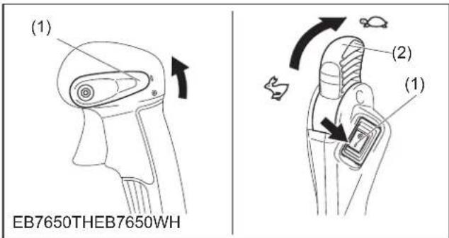 MAKITA EB7650TH - 1) Cuando el motor esté frío o después de repostar (arranque en frío) - 1