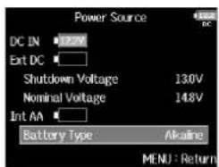 ZOOM F8n - Réglage du type des piles AA (Int AA) - 1