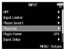 ZOOM F8n - Pressez MENU. - 2