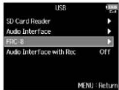 ZOOM F8n - Pressez MENU - 2