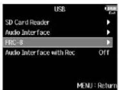 ZOOM F8n - Pressez MENU - 2