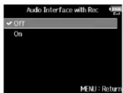 ZOOM F8n - Avec ⏻, sélectionnez Off, et pressez ↑. - 1
