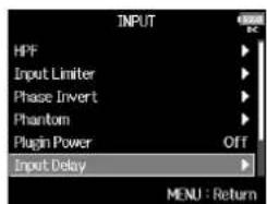 ZOOM F8n - Retard des signaux d'entrée (Input Delay) - 6