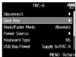 ZOOM F8n - Réglage des touches assignables pour le FRO (Key) - 3