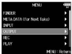 ZOOM F8n - Pressez MENU. - 1
