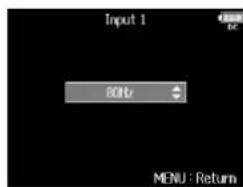 ZOOM F8n - Coupure du bruit de basse fréquence (HPF) - 4