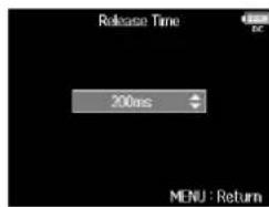 ZOOM F8n - Réglage de la durée de retour - 4