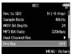 ZOOM F8n - Pressez MENU. - 2