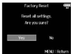 ZOOM F8n - Restauration des réglages par défaut (Factory Reset) - 3