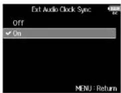 ZOOM F8n - Synchronisation de l'horloge audio sur un timecode externe - 3