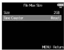 ZOOM F8n - Pressez MENU - 3