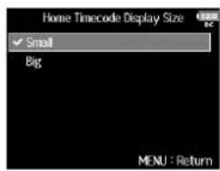 ZOOM F8n - Avec , sélectionnez la taille, et pressez - 1