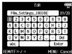 ZOOM F8n - Changement du nom du - 1