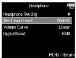 ZOOM F8n - Pressez MENU - 3