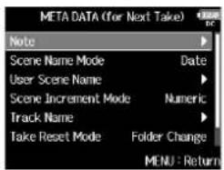 ZOOM F8n - Pressez MENU. - 2