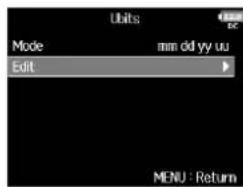 ZOOM F8n - Réglage des bits utilisateur (Ubits) - 1