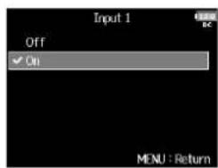 ZOOM F8n - Pressez MENU. - 6