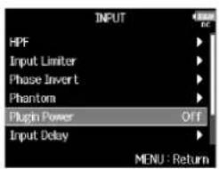 ZOOM F8n - Pressez MENU. - 2
