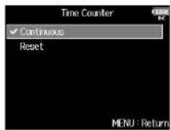 ZOOM F8n - Pressez MENU - 4