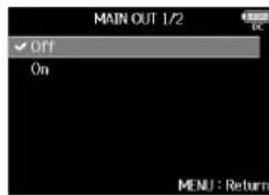 ZOOM F8n - Désactivation des sorties (Output On/Off) - 4
