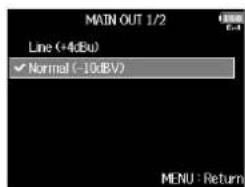 ZOOM F8n - Pressez MENU. - 4