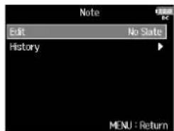 ZOOM F8n - Édition de notes - 1