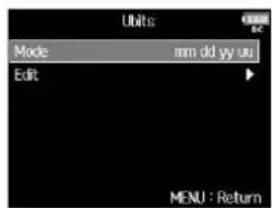 ZOOM F8n - Réglage du mode des bits utilisateur (Ubits) - 1