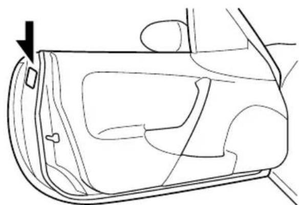 MAZDA MX5 (2003) - Étiquette de pressions de gonflage des pneus - 1