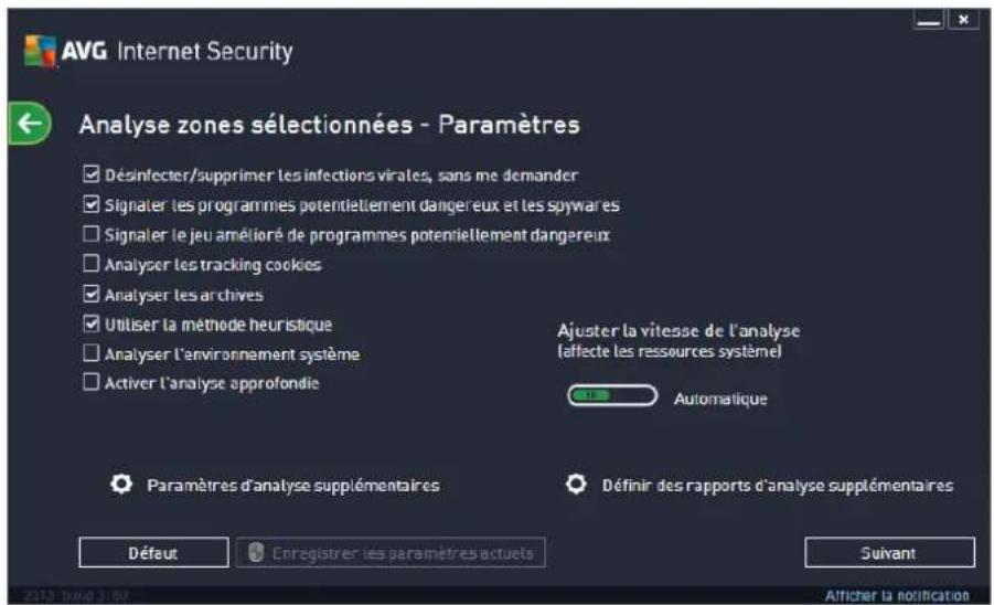 AVG Internet Security (2013) - Modification de la configuration de l'analyse - 1