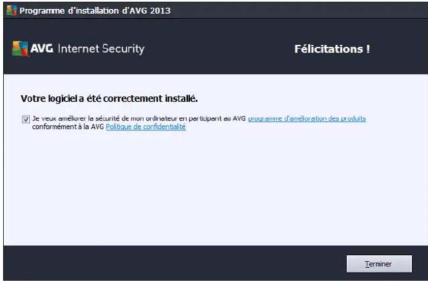 AVG Internet Security (2013) - Installation réussie - 1