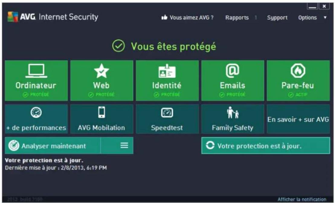 AVG Internet Security (2013) - Interface utilisateur AVG - 1