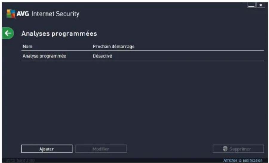 AVG Internet Security (2013) - Programmation de l'analyse - 1