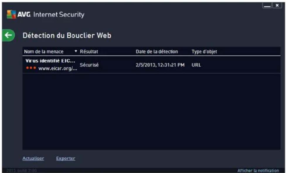 AVG Internet Security (2013) - Détection du Bouclier web - 2