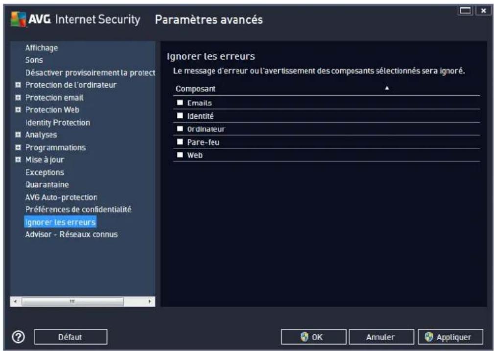 AVG Internet Security (2013) - Ignorer les erreurs - 1