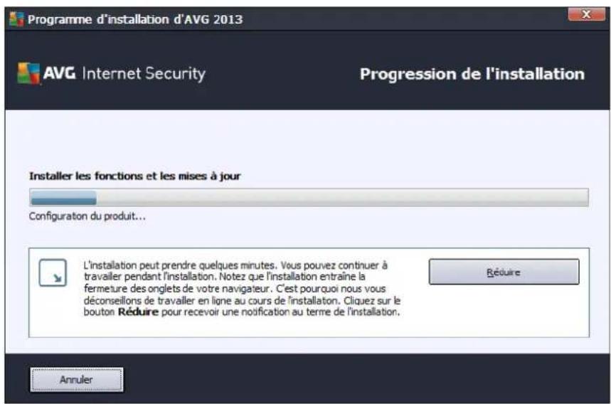 AVG Internet Security (2013) - Progression de l'installation - 1