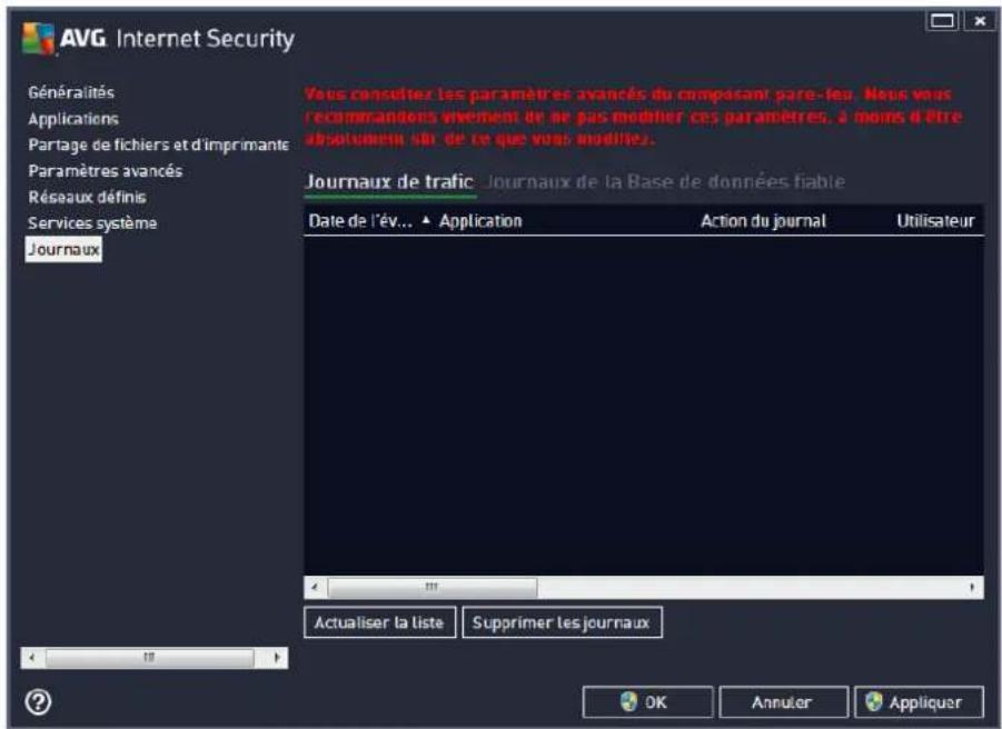 AVG Internet Security (2013) - Journal du Pare-feu - 1